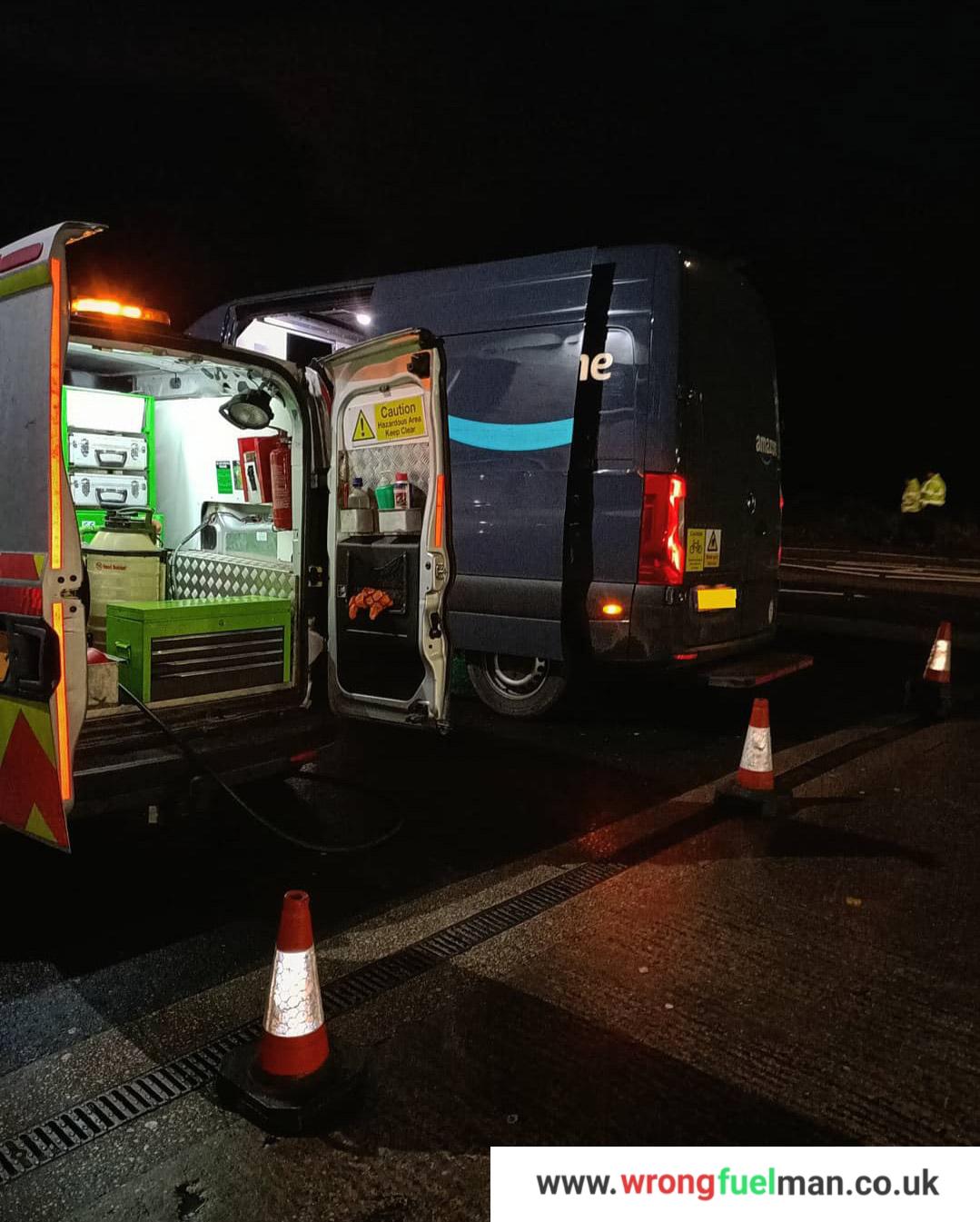 Mercedes van wrong fuel misfuel incident Lancashire